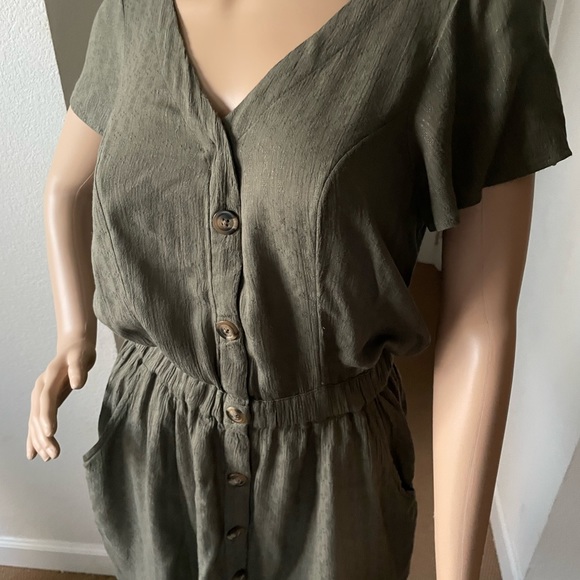 American Eagle 🦅 100% Viscose Faux Button Detail With Pockets Casual Dress - Picture 2 of 9